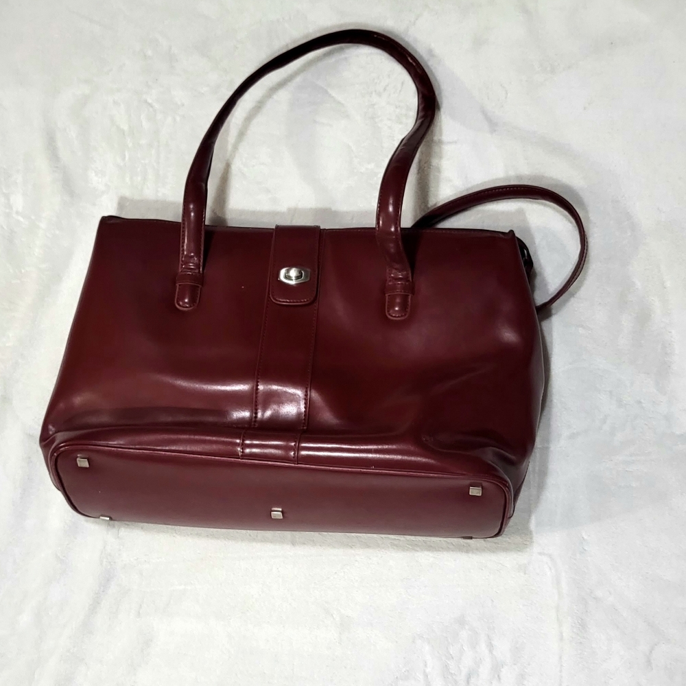 Franklin Covey Leather Briefcase Burgundy